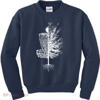 Disc Golf Basket Tree Frisbee Golf Kids Sweatshirt thumb 0
