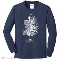 Disc Golf Basket Tree Frisbee Golf Kids Long Sleeve Shirt thumb 0