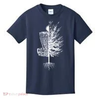 Disc Golf Basket Tree Frisbee Golf Kids T-Shirt thumb 0