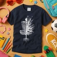Disc Golf Basket Tree Frisbee Golf Kids T-Shirt thumb 3