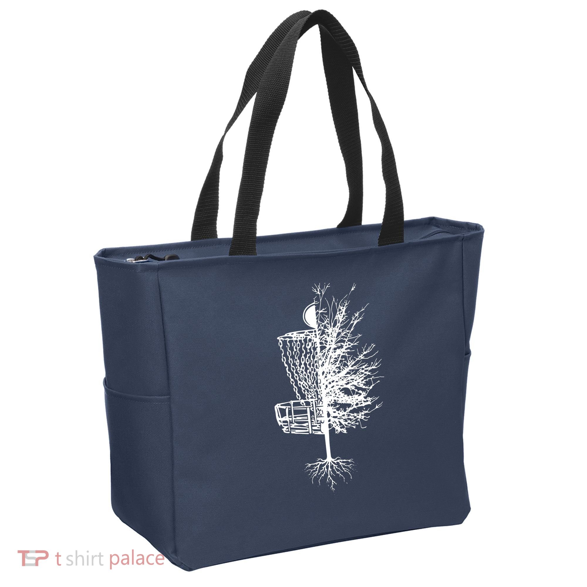 Disc Golf Basket Tree Frisbee Golf Tote Bag