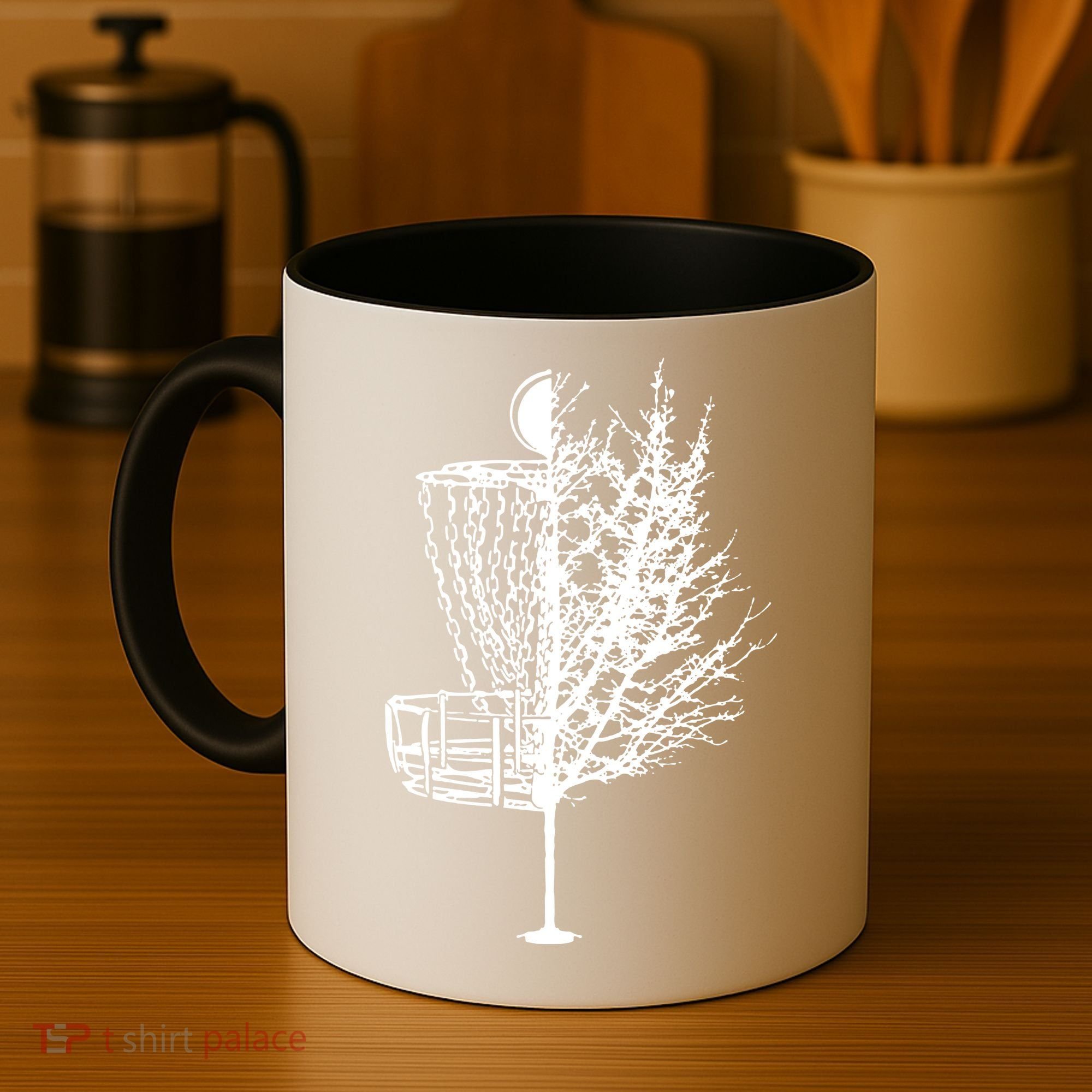 Disc Golf Basket Tree Shirts Funny Coffee Mug