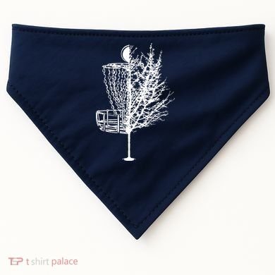Disc Golf Basket Tree Shirts Funny USA-Made Doggie Bandana