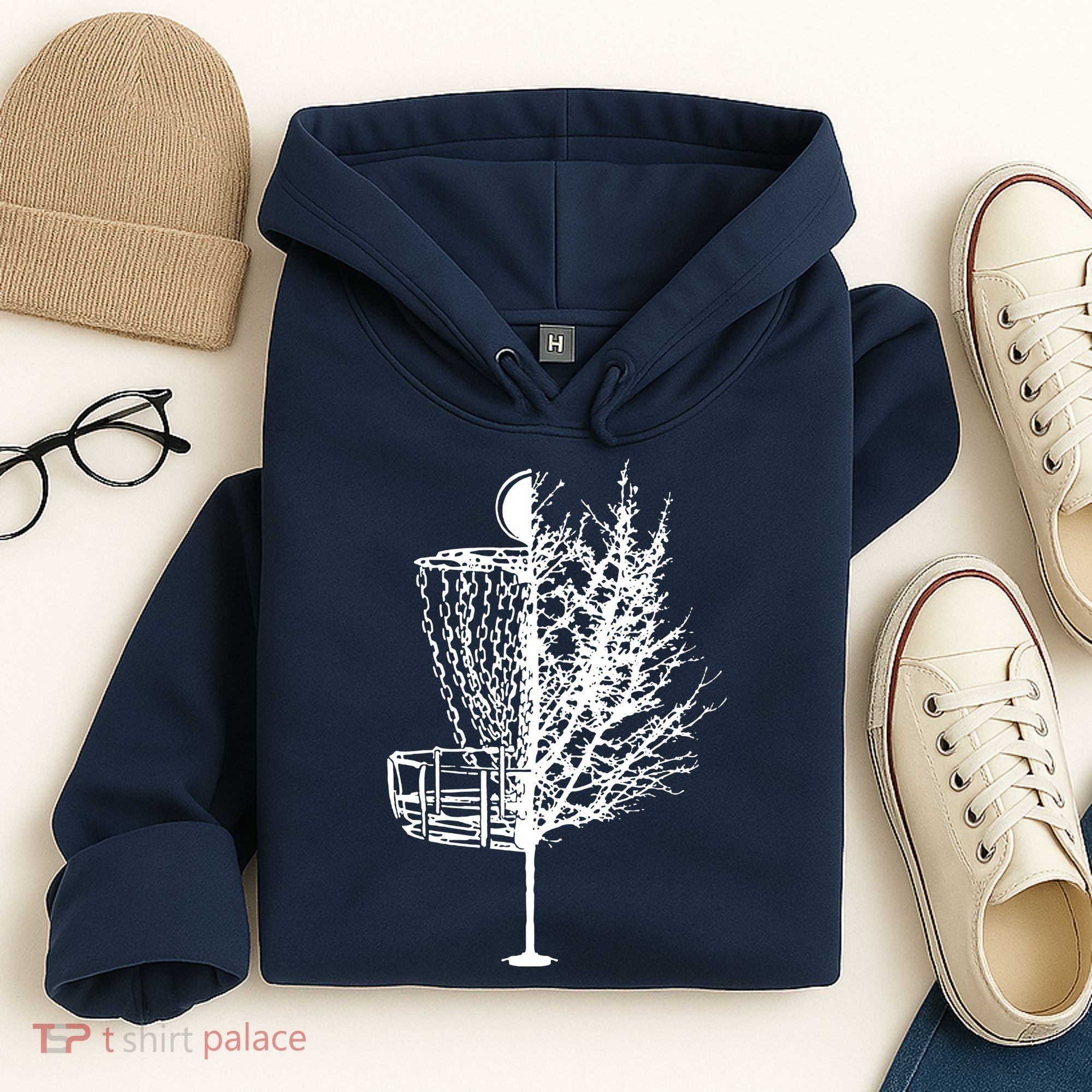 Disc Golf Basket Tree Shirts Funny Hoodie