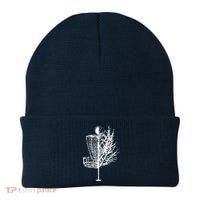 Disc Golf Basket Tree Shirts Funny Beanie thumb 0