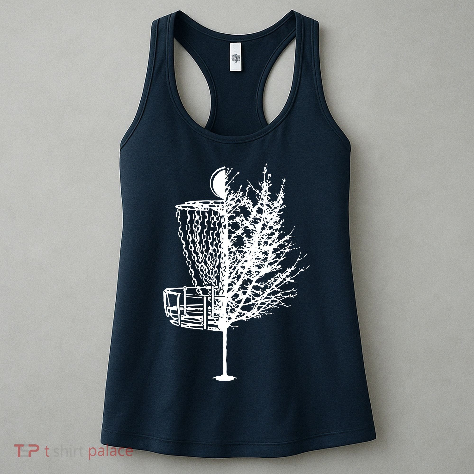 Disc Golf Basket Tree Shirts Funny Women's Tank Top