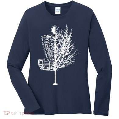 Disc Golf Basket Tree Shirts Funny Women's Long Sleeve Shirt