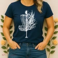 Disc Golf Basket Tree Shirts Funny Women's T-Shirt thumb 2