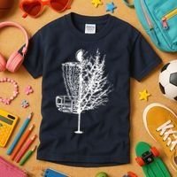 Disc Golf Basket Tree Shirts Funny Kids T-Shirt thumb 3