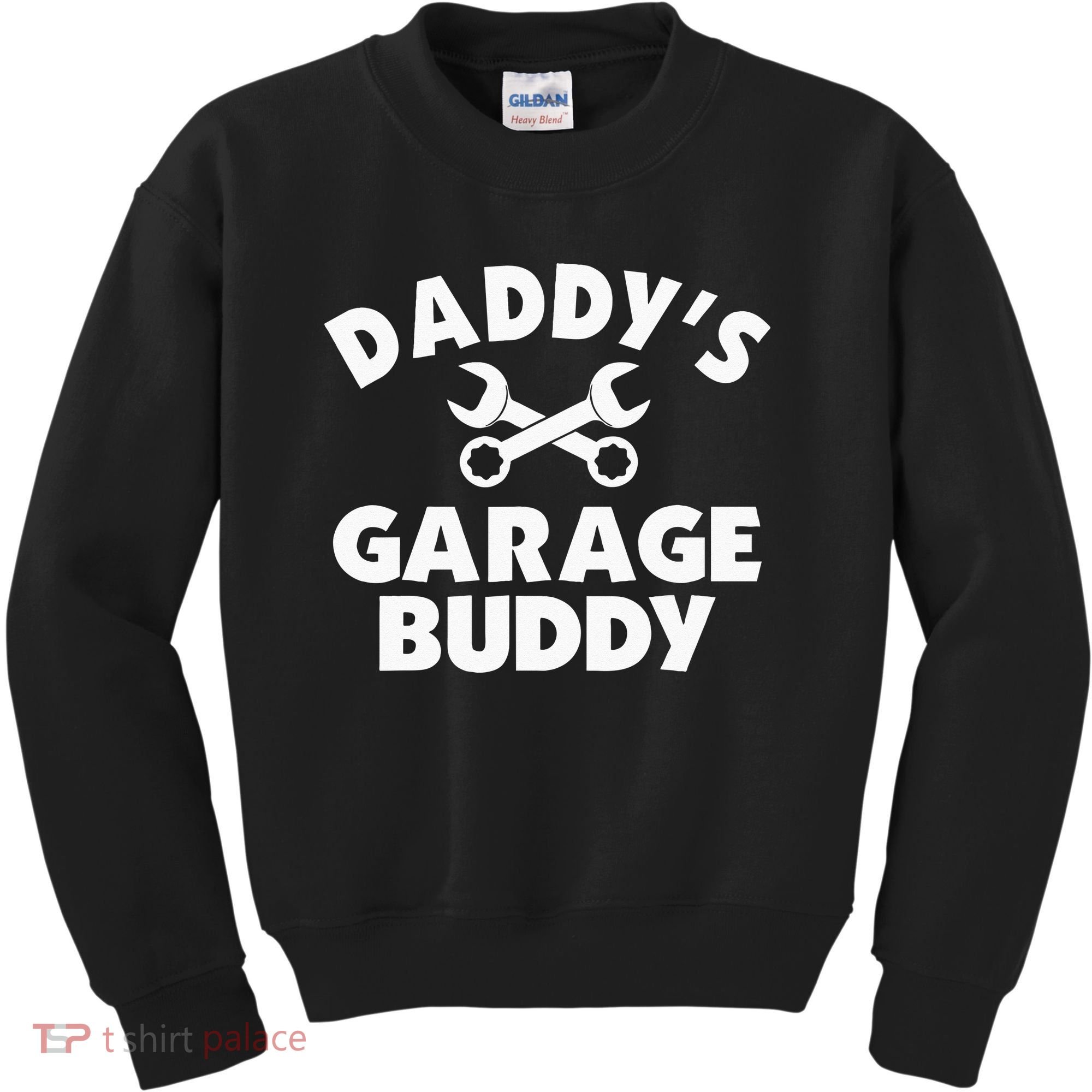 Daddy's Garage Buddy Funny Car Mechanic Kids Sweatshirt