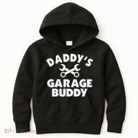 Daddy's Garage Buddy Funny Car Mechanic Kids Hoodie thumb 0