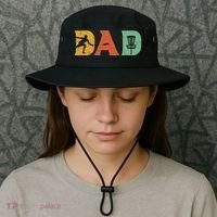 Disc Golf Best Dad By Par Father's Day Disc Golf Bucket Hat thumb 3