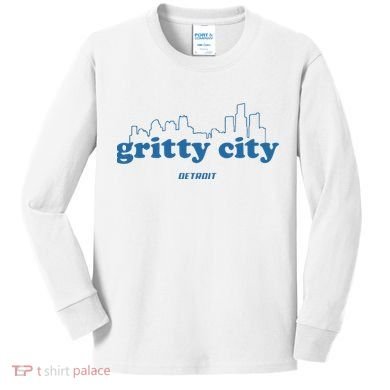 Detroit Gritty City Kids Long Sleeve Shirt