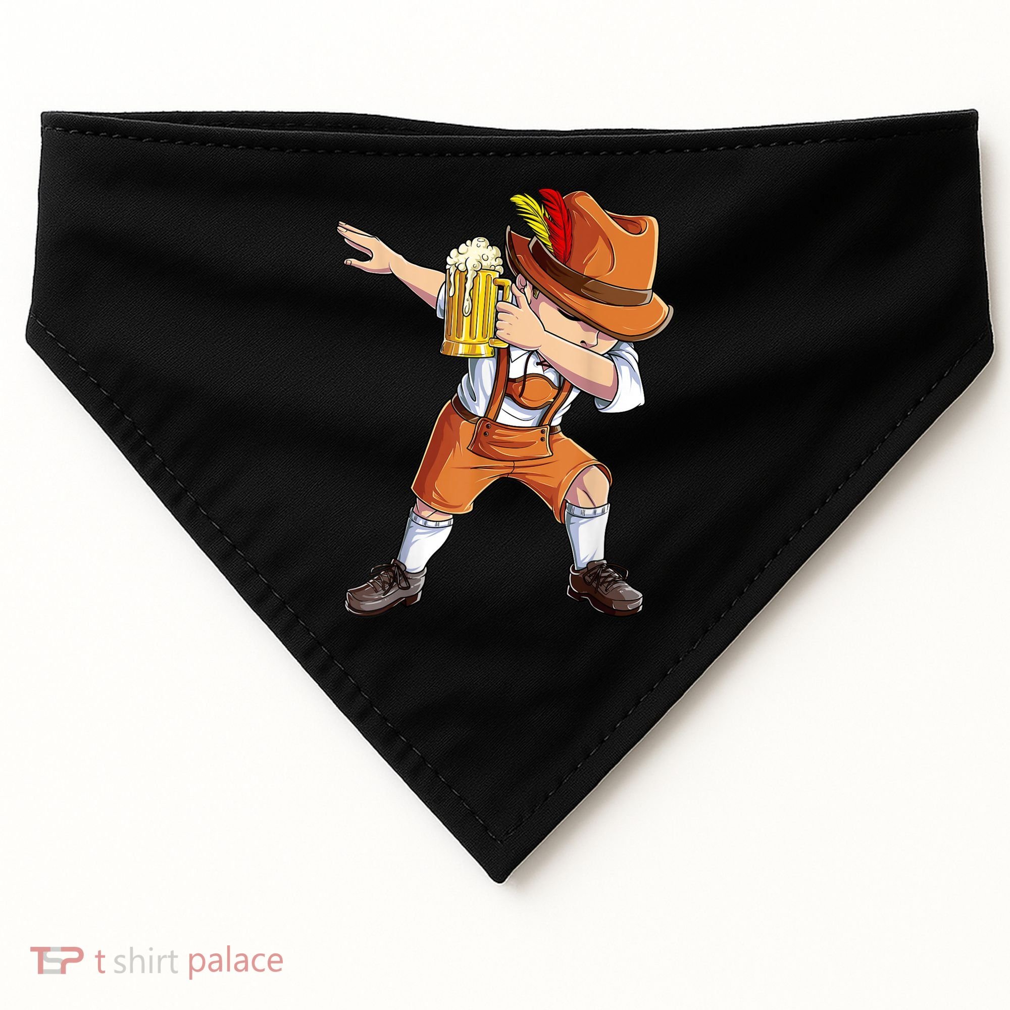 Dabbing German Clothes Oktoberfest Lederhosen Men Prost Beer USA-Made Doggie Bandana