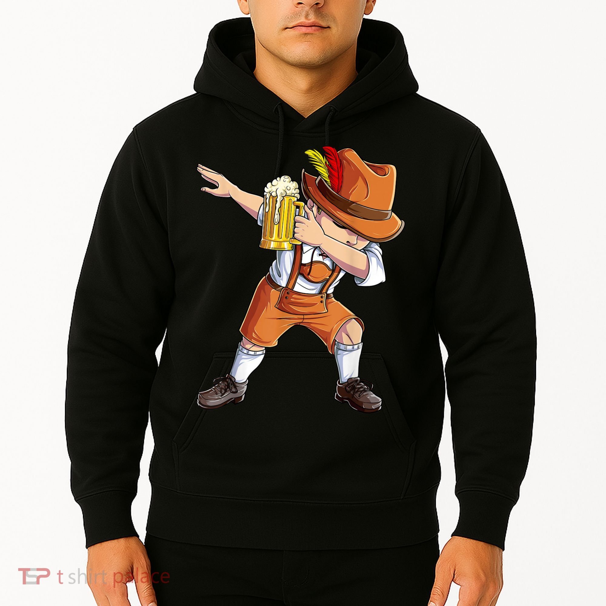 Dabbing German Clothes Oktoberfest Lederhosen Men Prost Beer Hoodie
