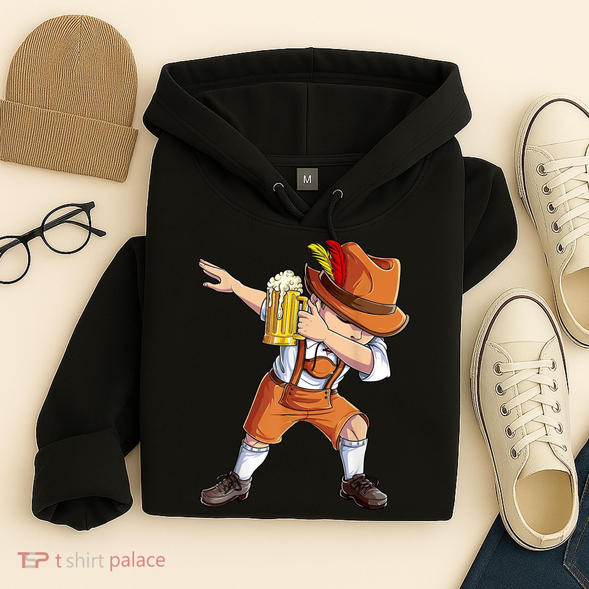Dabbing German Clothes Oktoberfest Lederhosen Men Prost Beer Hoodie