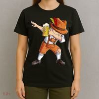 Dabbing German Clothes Oktoberfest Lederhosen Men Prost Beer T-Shirt thumb 4
