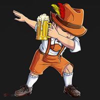 Dabbing German Clothes Oktoberfest Lederhosen Men Prost Beer Women's Tank Top thumb 5