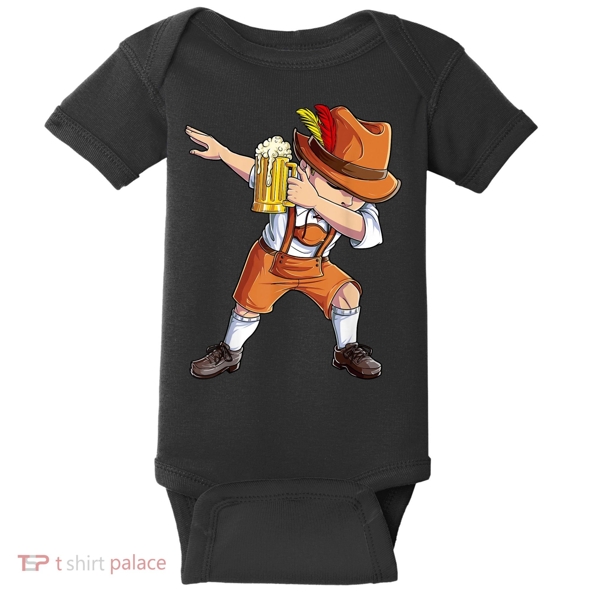 Dabbing German Clothes Oktoberfest Lederhosen Men Prost Beer Baby Bodysuit