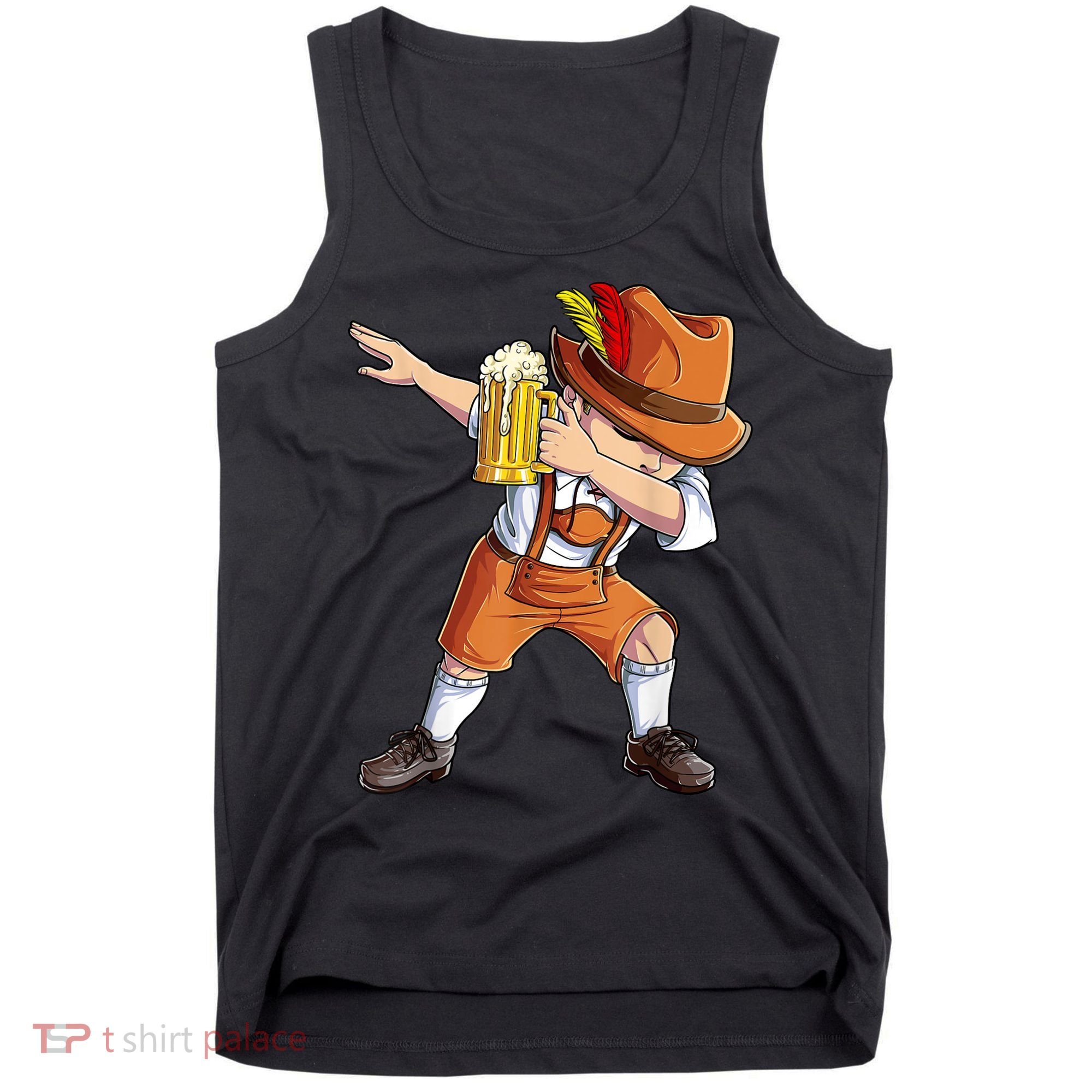 Dabbing German Clothes Oktoberfest Lederhosen Men Prost Beer Tank Top