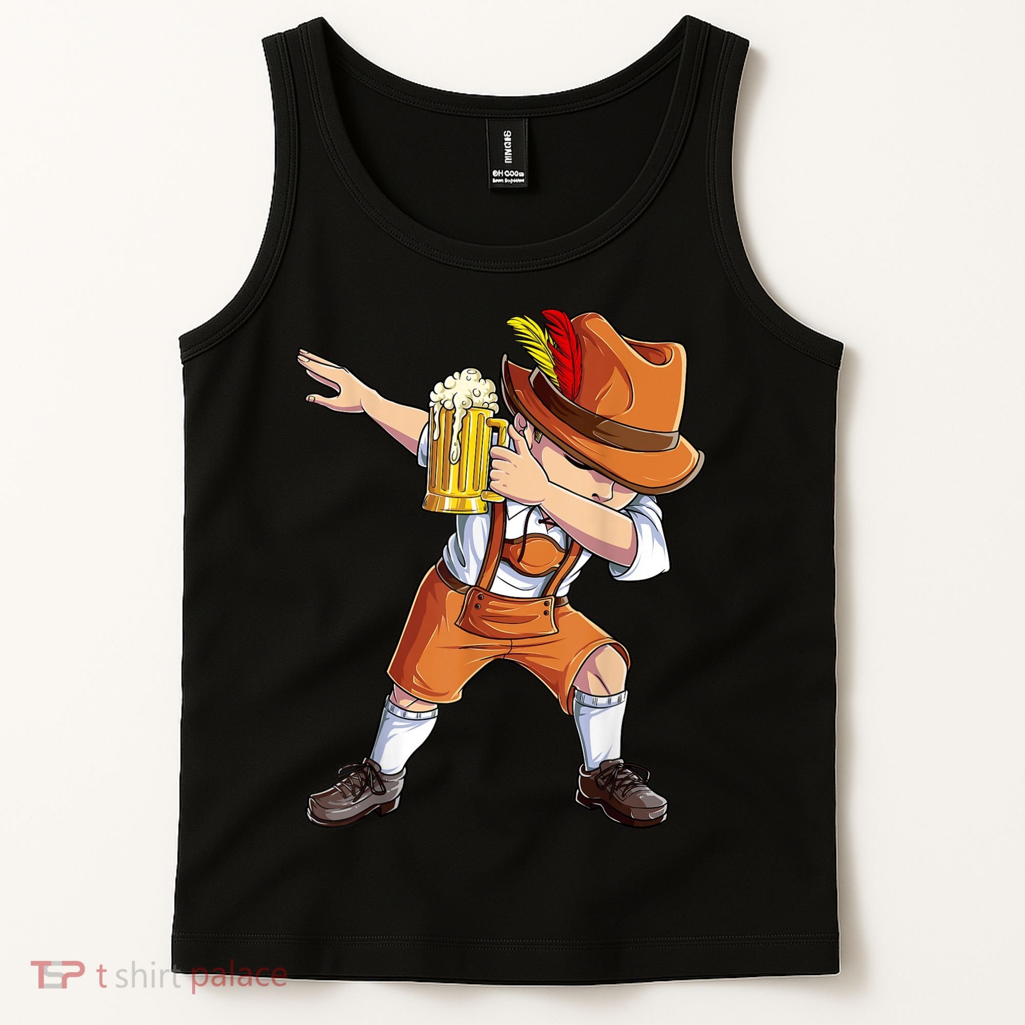 Dabbing German Clothes Oktoberfest Lederhosen Men Prost Beer Tank Top