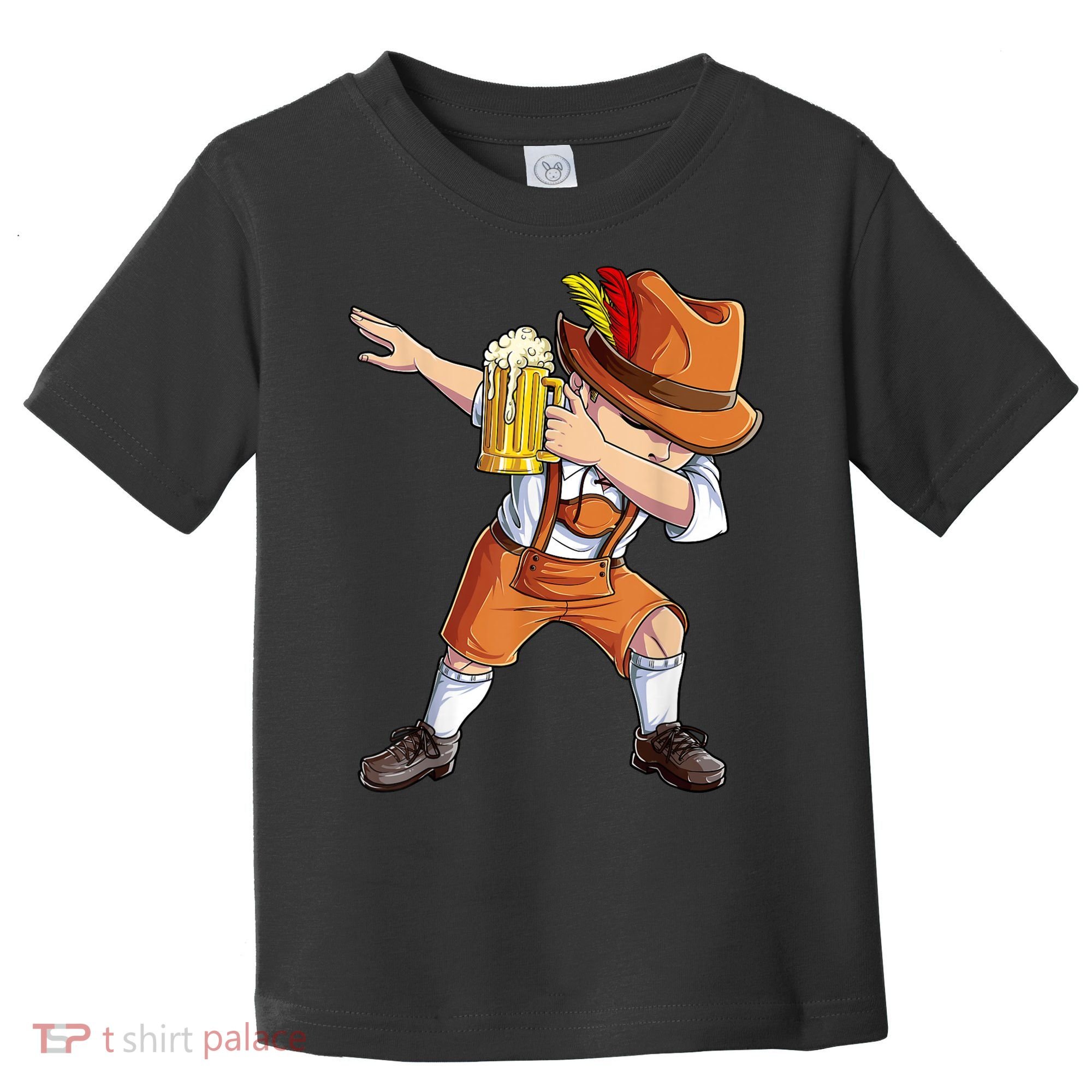 Dabbing German Clothes Oktoberfest Lederhosen Men Prost Beer Toddler T-Shirt