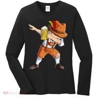 Dabbing German Clothes Oktoberfest Lederhosen Men Prost Beer Women's Long Sleeve Shirt thumb 0
