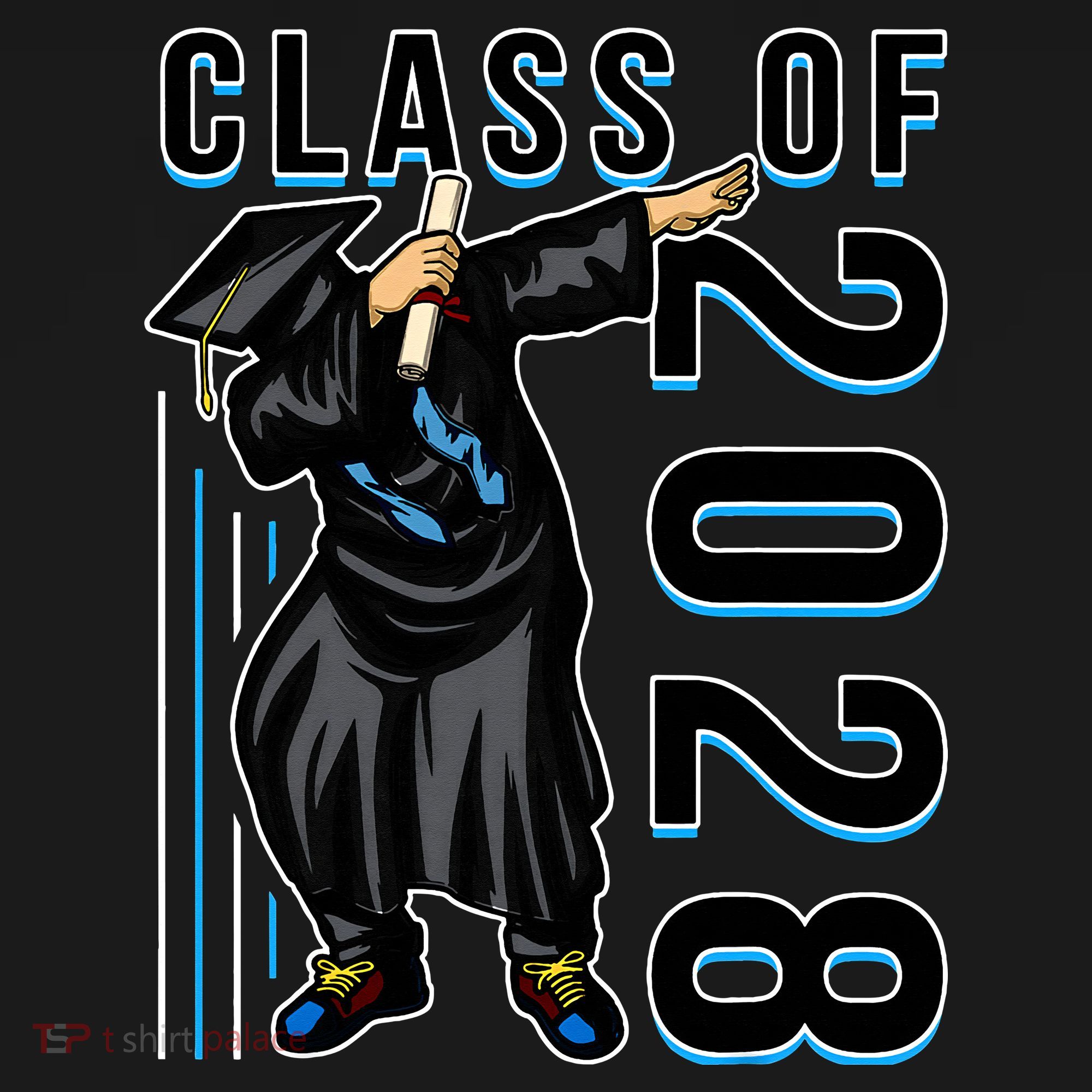 Dabbing Graduation Class Of 2028 USA-Made Doggie Bandana