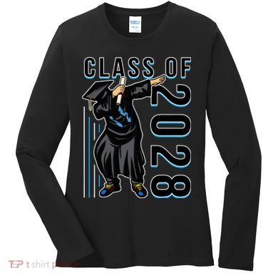 Dabbing Graduation Class Of 2028 Women's Long Sleeve Shirt