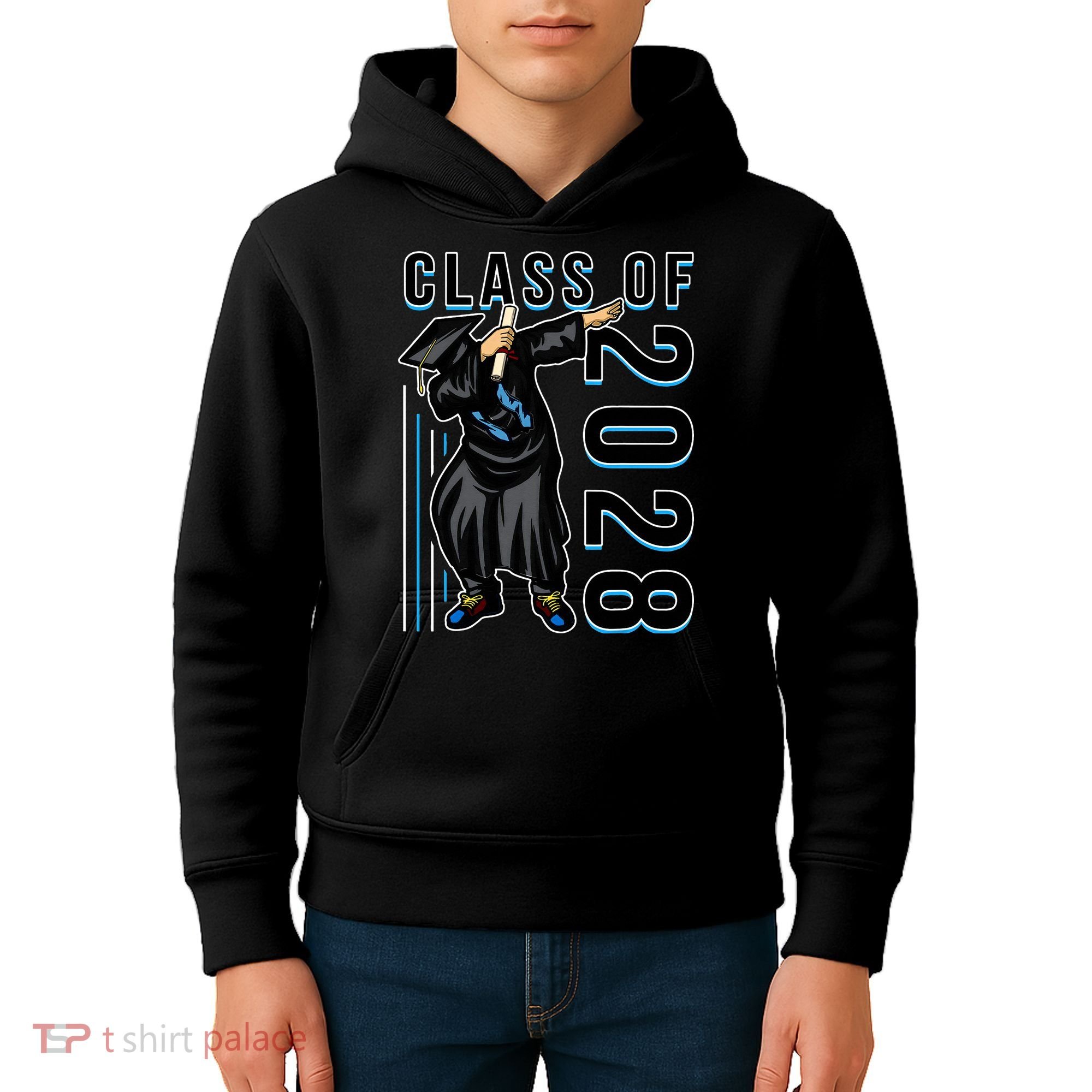 Dabbing Graduation Class Of 2028 Kids Hoodie