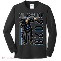 Dabbing Graduation Class Of 2028 Kids Long Sleeve Shirt thumb 0