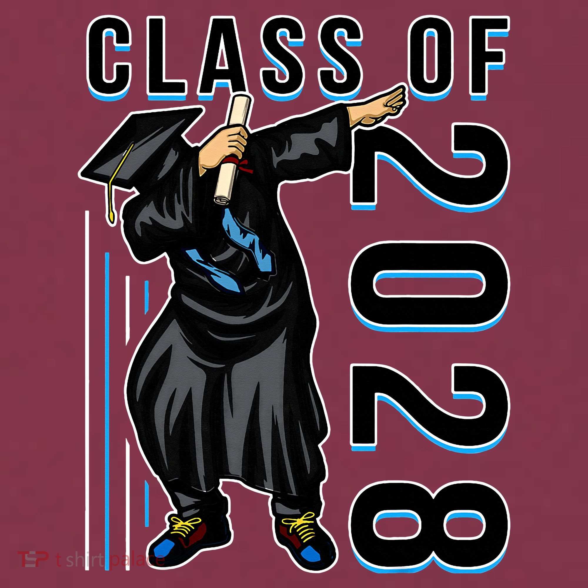 Dabbing Graduation Class Of 2028 16oz Travel Tumbler