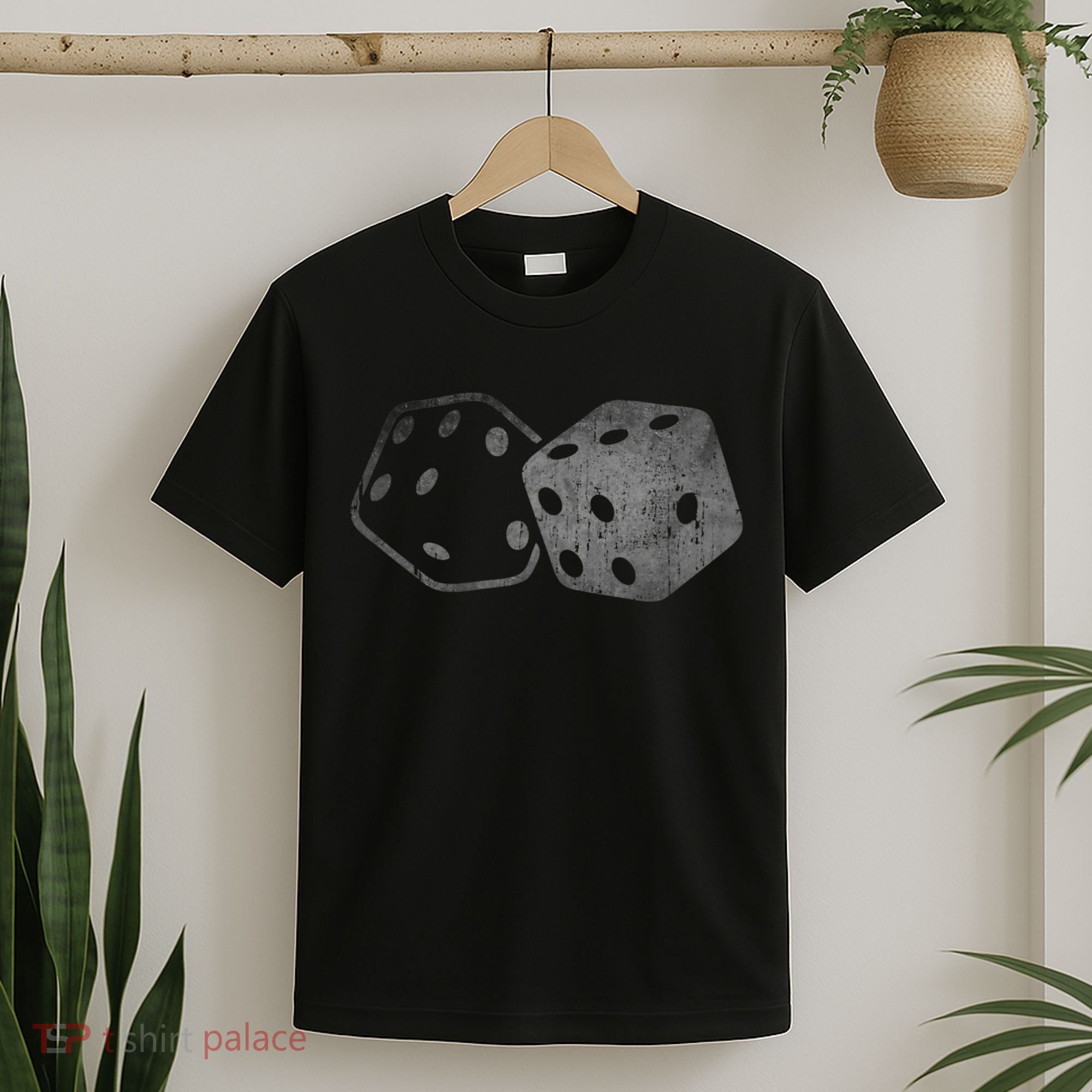 DICE Gambler Card Poker Craps Player Retro Vintage Men Women T-Shirt