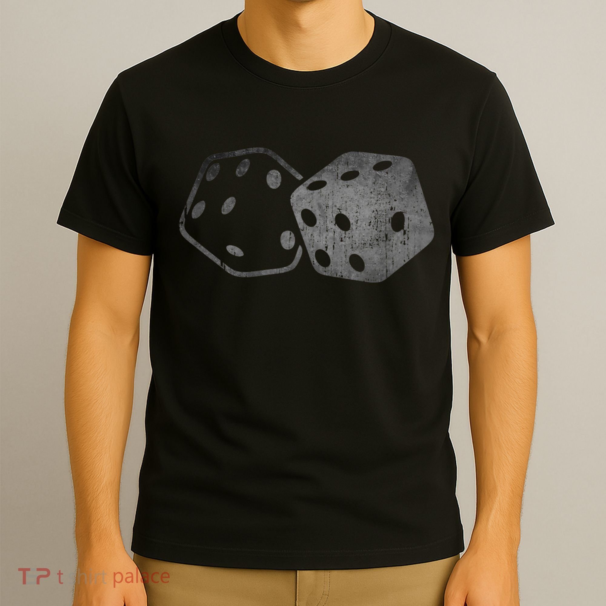 DICE Gambler Card Poker Craps Player Retro Vintage Men Women T-Shirt