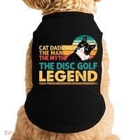 Disc Golf Cat The Disc Golf Legend Outfit Retro Sunset Doggie Tank thumb 0