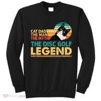 Disc Golf Cat The Disc Golf Legend Outfit Retro Sunset Sweatshirt thumb 0