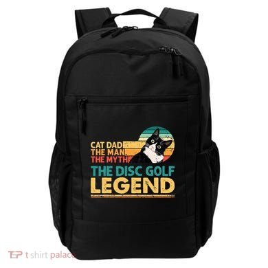 Disc Golf Cat The Disc Golf Legend Outfit Retro Sunset Backpack