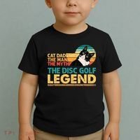 Disc Golf Cat The Disc Golf Legend Outfit Retro Sunset Toddler T-Shirt thumb 2