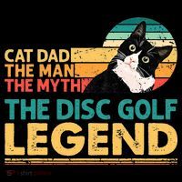 Disc Golf Cat The Disc Golf Legend Outfit Retro Sunset Visor thumb 3