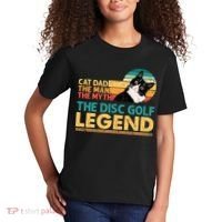 Disc Golf Cat The Disc Golf Legend Outfit Retro Sunset Kids T-Shirt thumb 2
