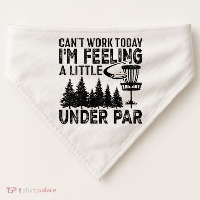 Disc Golf Can't Work Today A Little Under Par For Frisbee Golf USA-Made Doggie Bandana