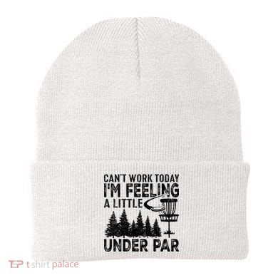 Disc Golf Can't Work Today A Little Under Par For Frisbee Golf Beanie
