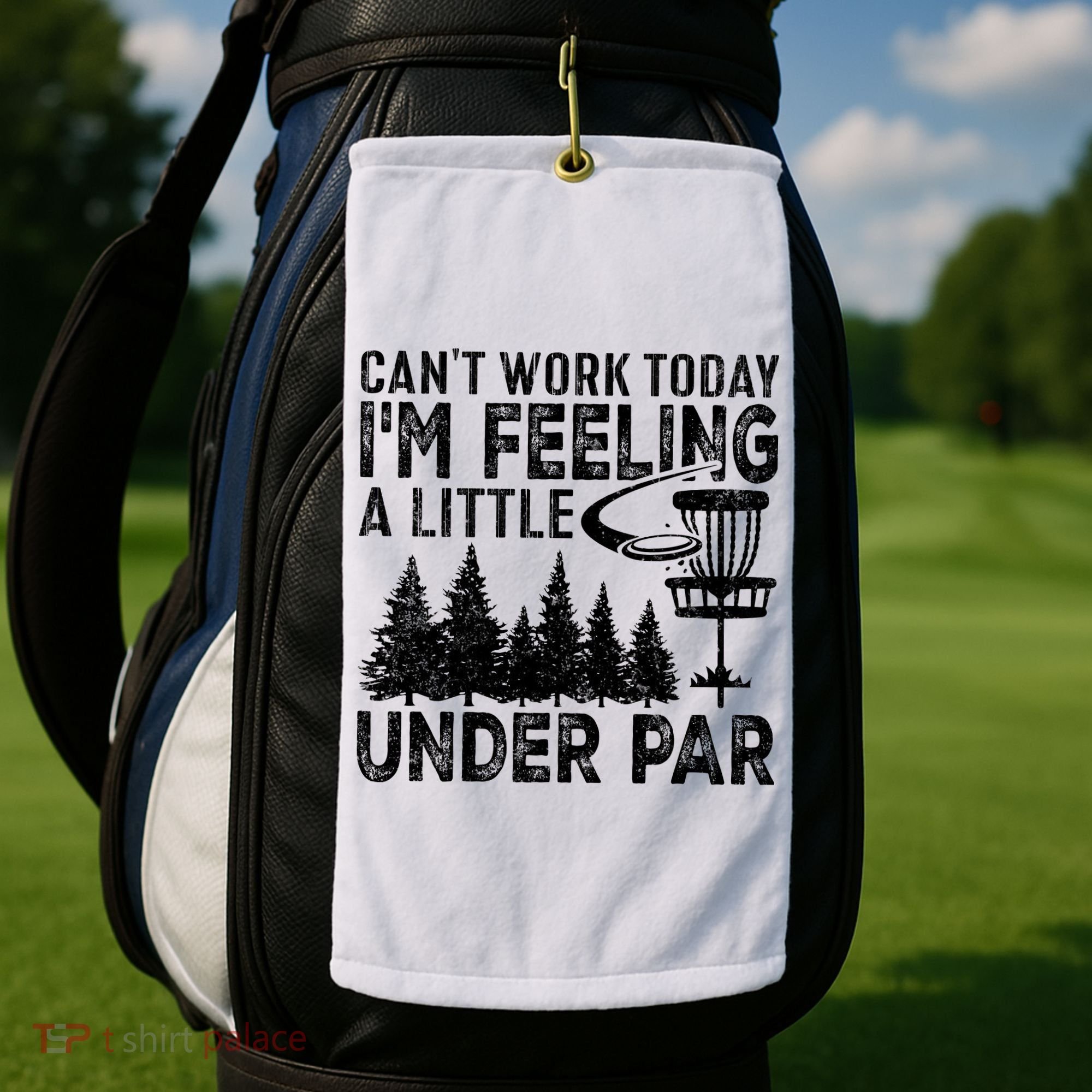 Disc Golf Can't Work Today A Little Under Par For Frisbee Golf Golf Towel