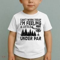 Disc Golf Can't Work Today A Little Under Par For Frisbee Golf Toddler T-Shirt thumb 2