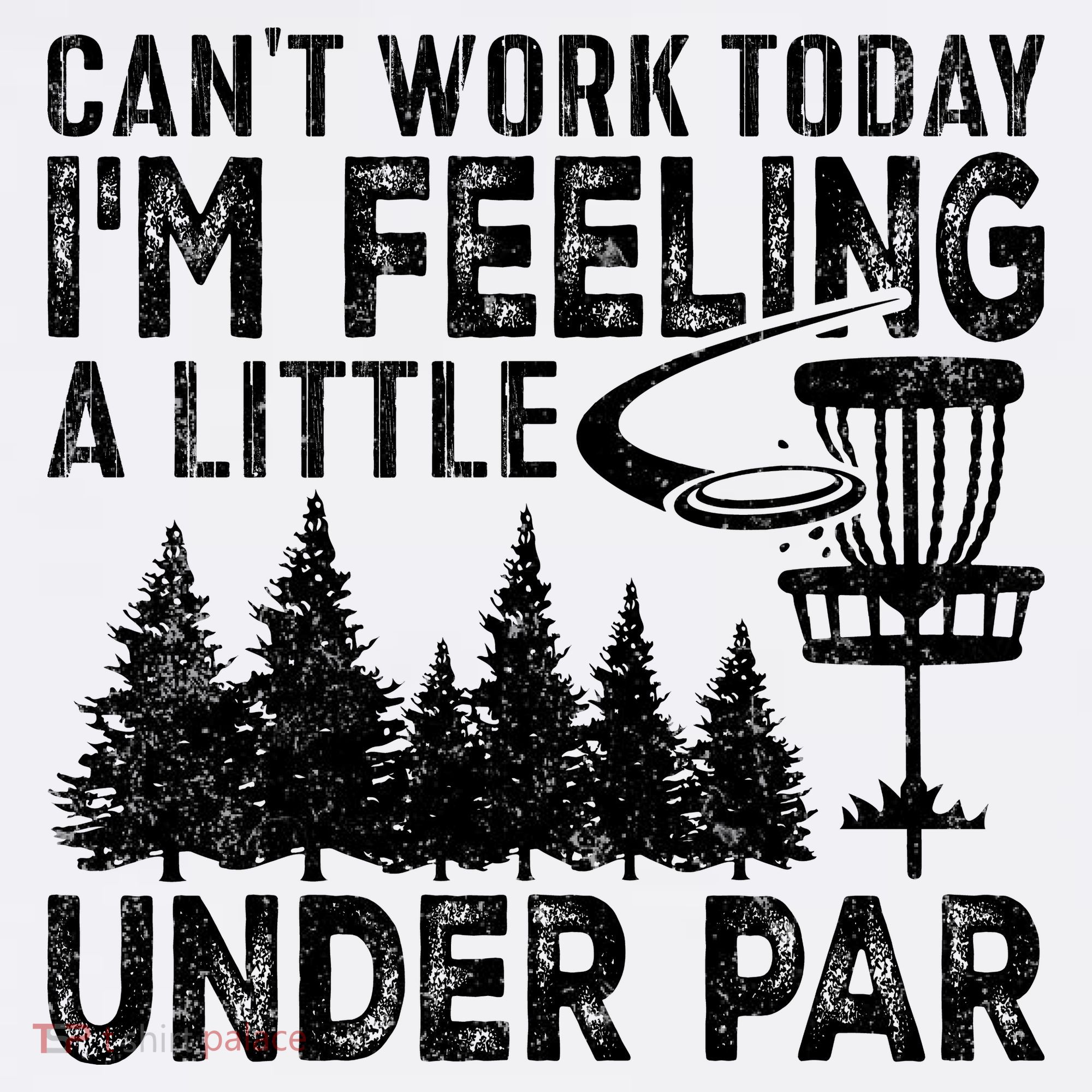 Disc Golf Can't Work Today A Little Under Par For Frisbee Golf Kids Sweatshirt