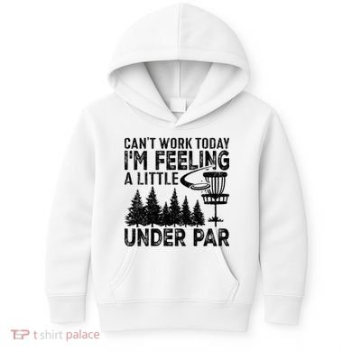 Disc Golf Can't Work Today A Little Under Par For Frisbee Golf Kids Hoodie