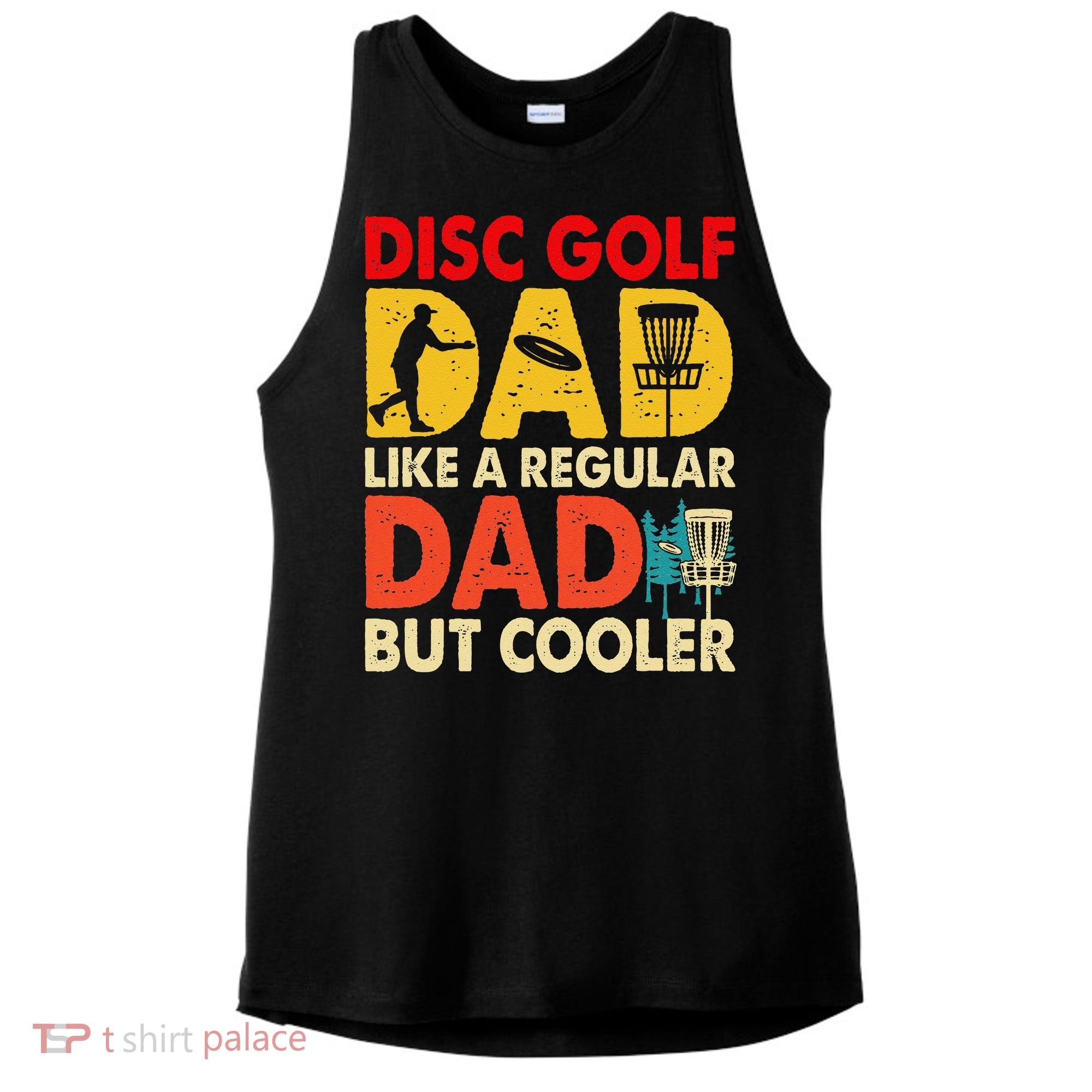Disc Golf Dad Grandpa Joke For Disc Golf Player Lovers Ladies PosiCharge Tri-Blend Wicking Tank