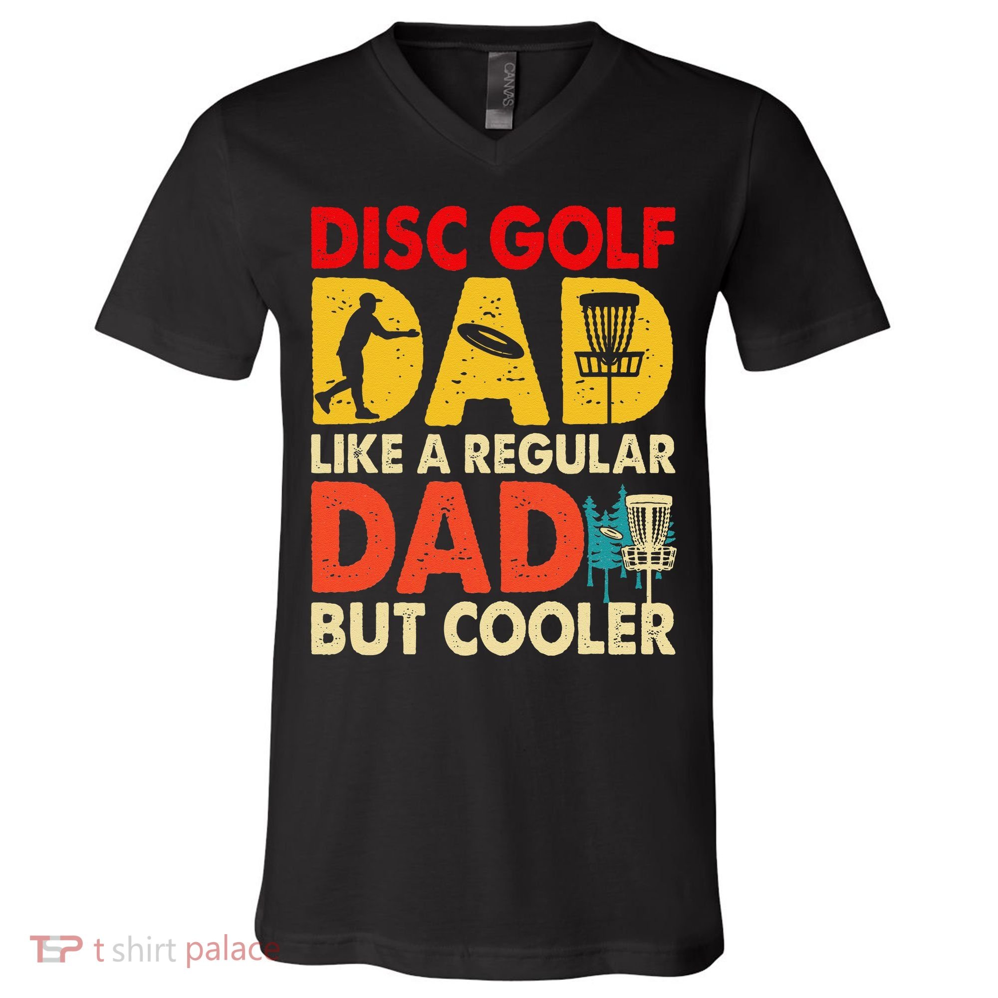 Disc Golf Dad Grandpa Joke For Disc Golf Player Lovers V-Neck T-Shirt