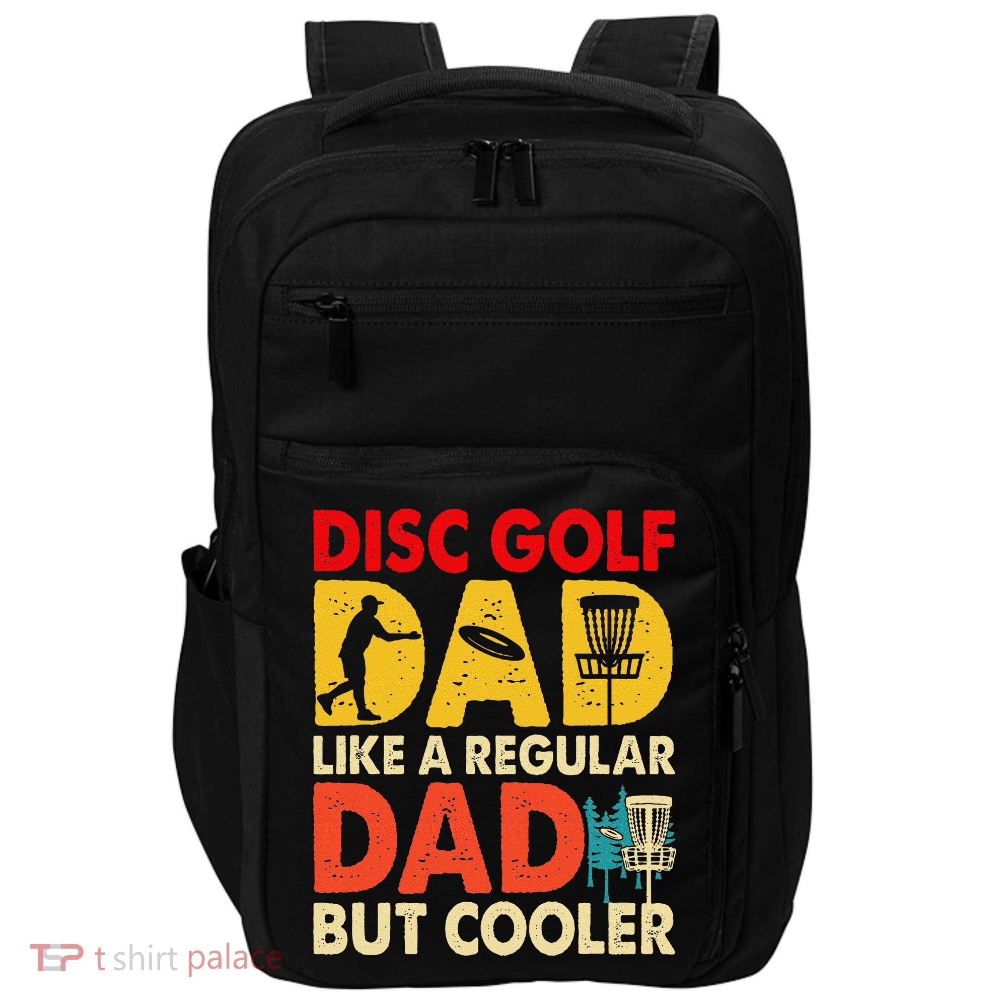 Disc Golf Dad Grandpa Joke For Disc Golf Player Lovers Impact Tech Backpack