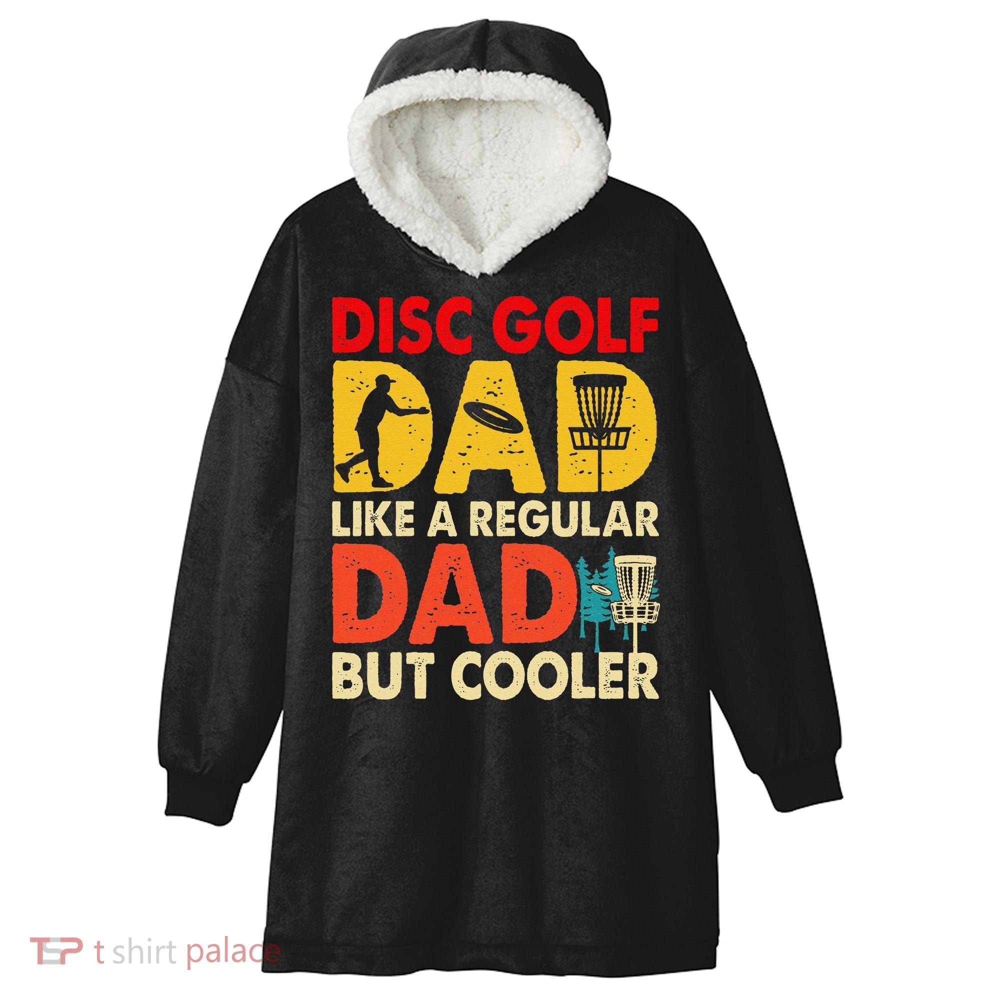 Disc Golf Dad Grandpa Joke For Disc Golf Player Lovers Hooded Wearable Blanket
